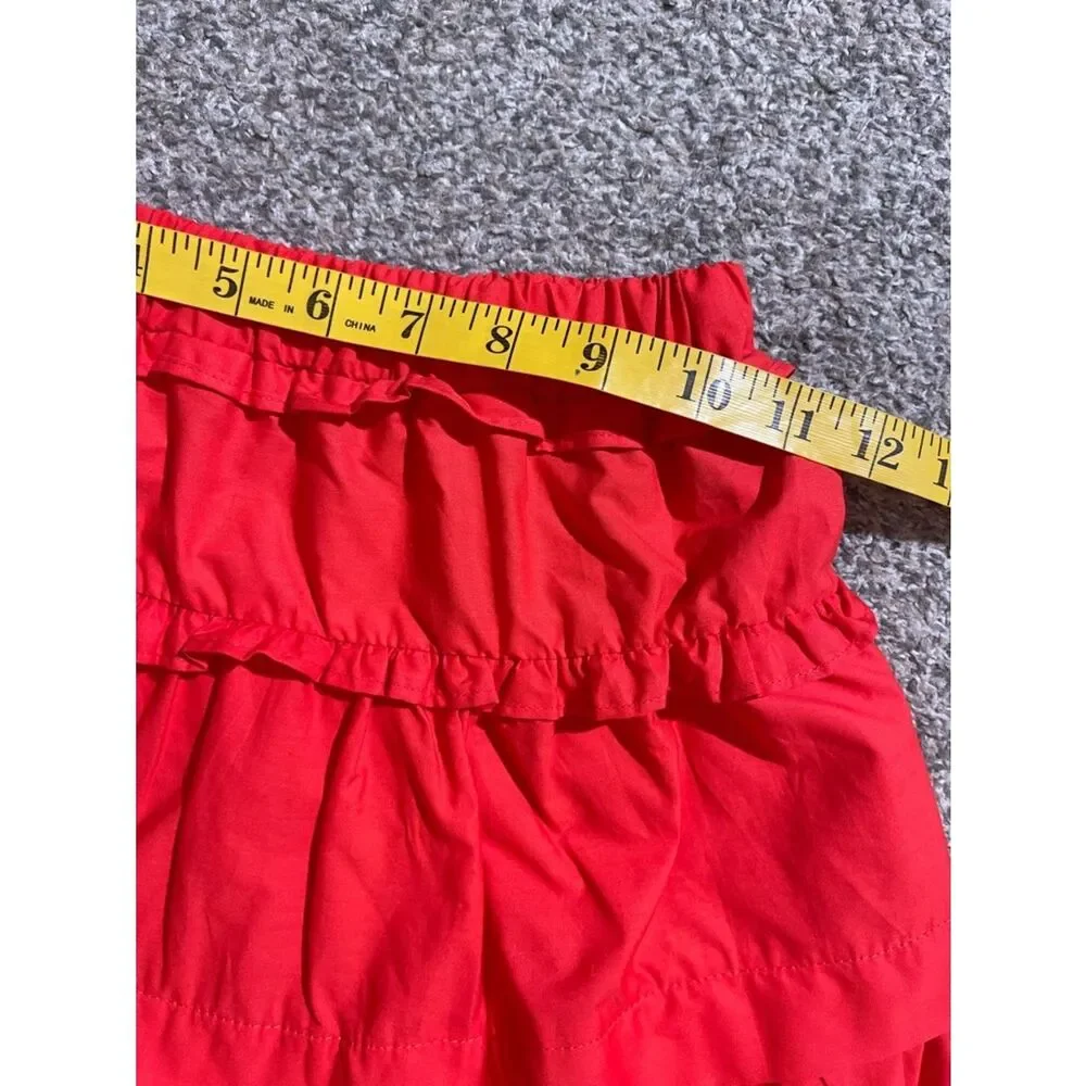 Zara Red Girls' Tiered Skirt